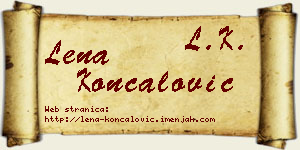 Lena Končalović vizit kartica